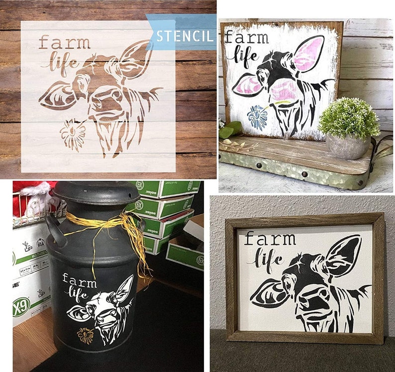 Farmhouse Stencils Farm Theme Reusable Stencils for Painting Etsy
