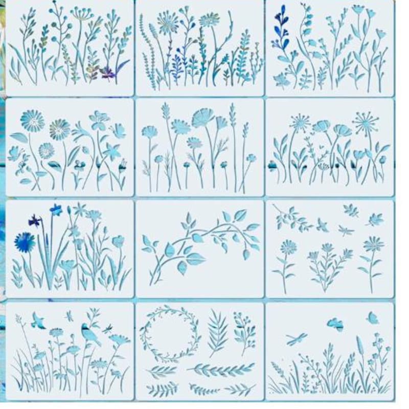 Nature Stencils Etsy