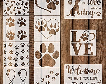Dog Paw Stencils: Reusable Trail of Love Templates for DIY Decor