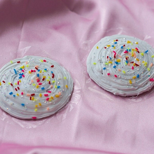 Whipped Cream cupcake Pasties for Raves, Festivals, and Pride Events "Tasty Pastie 2" Nipple Covers by ROSES N RUINS