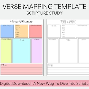 Verse Mapping Template | Bible Journaling Digital Download