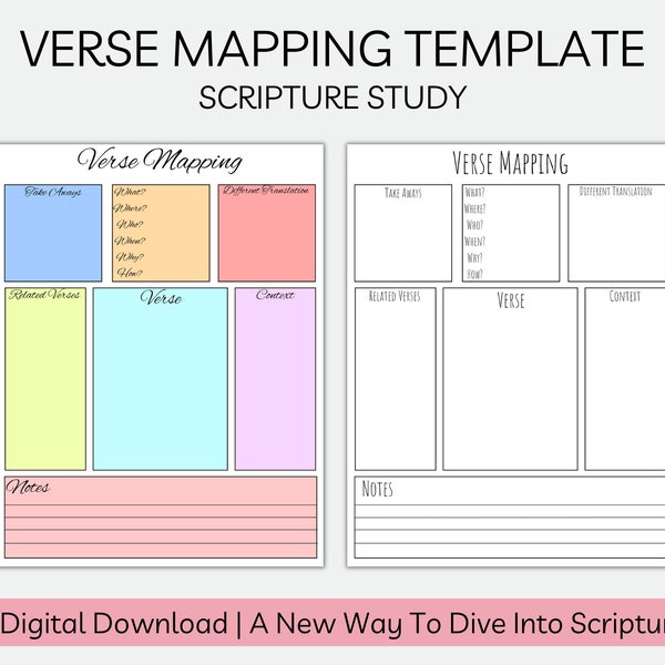 Verse Mapping Template | Bible Journaling