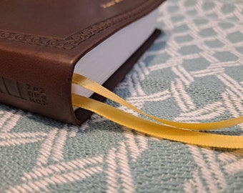 Lemon Ribbon Bookmark for Bibles and Journals | 2 Stranded
