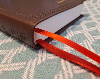 Cherry Ribbon Bookmark for Bibles and Journals | 2 Stranded