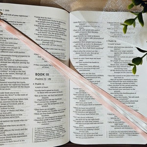 Baby&#39;s Breath Ribbon Bookmark for Bibles and Journals | 4 Stranded