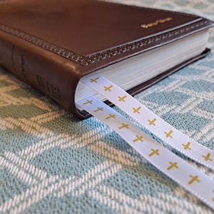 Crosses Ribbon Bookmark for Bibles and Journals | 2 Stranded