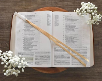 Gold Ribbon Bookmark for Bibles and Journals | 2 Stranded, 1/4 inch