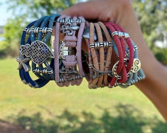 Handgemaakte | Kurk Armband | Prachtige kurken armbanden | Vegan Kurk Armbanden | duurzaam | armbanden magnetische sluiting | Biologische | geschenk