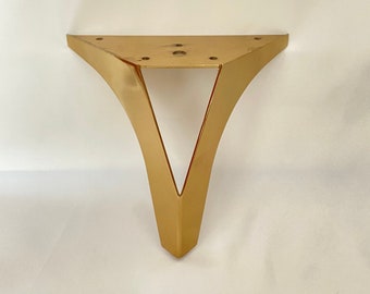 4x Gold Metal Furniture Legs: Sofa, Table, Cabinet Feet