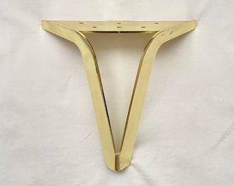 Gold Metal Furniture Legs: Sofa, Table, Cabinet Feet (Set of 4)