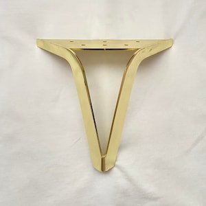 Gold Metal Furniture Legs: Sofa, Table, Cabinet Feet (Set of 4)
