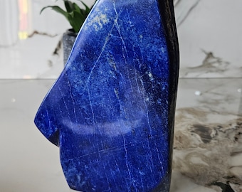 Crystal Paperweight, Afghan Lapis Lazuli Freeform 18 cm | Polished Blue Stone