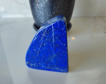 Lapis Lazuli Worry Stone Palm Stone | Deep Blue Afghan Crystal (250g)