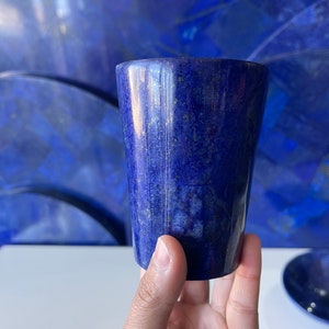 Lapis lazuli coffee cup, Blue Healing Stone, Lapis Lazuli, Gemstone cup, Handcrafted Lapis Lazuli cup, Afghanistan Badakhshan Lapis Lazuli