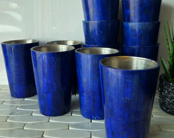 Lapis lazuli drinking cups, Lapis Lazuli Cup, Amethyst Plant Holder, stone Cup, Healing stone, cocktail glass