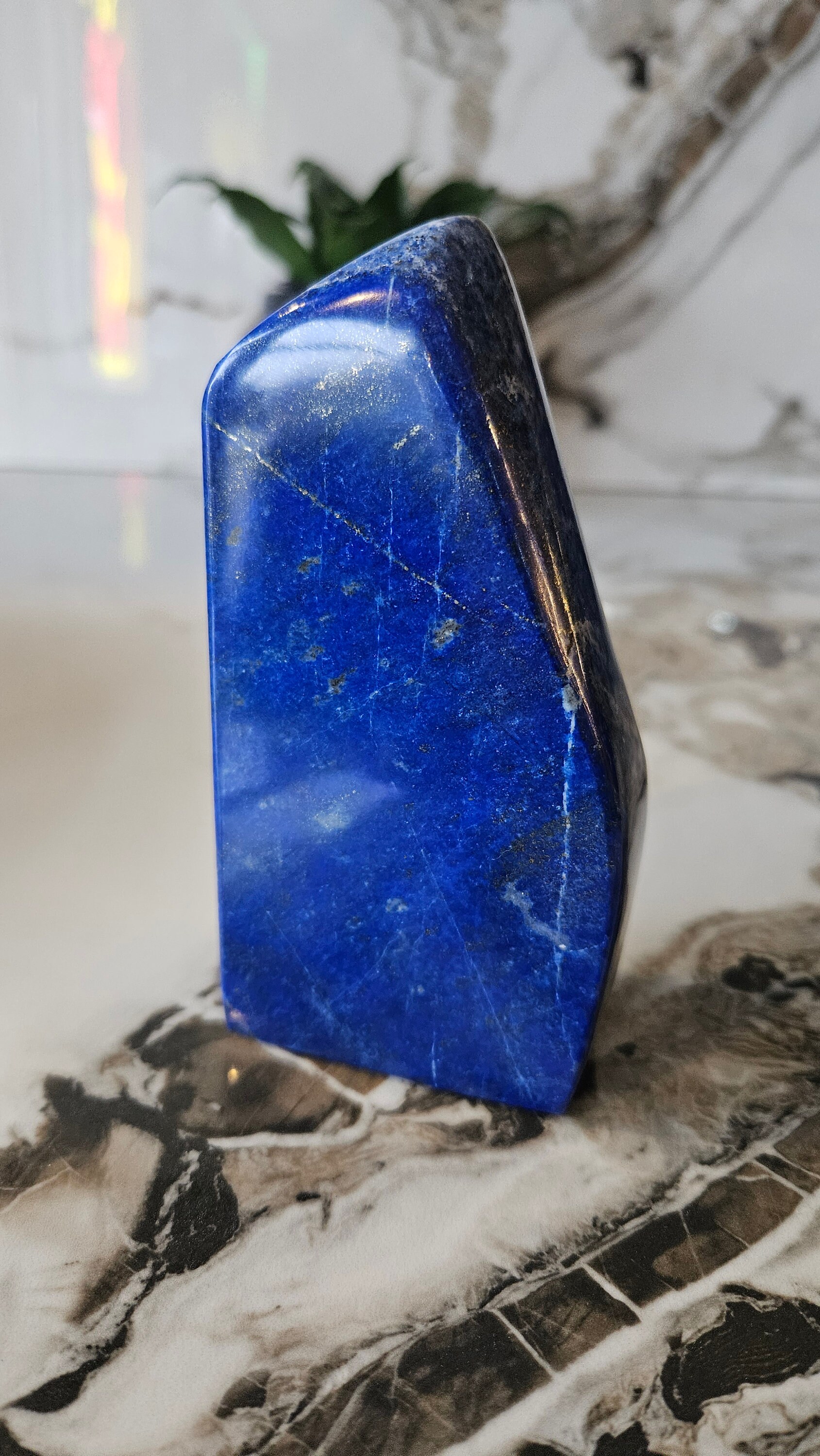 Authentic Lapis Lazuli Tumbled Stone With Free Form Shape, Polished ...