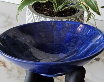 LAPIS LAZULI BOWL 16 Cm Royal Blue Bowl, Handcrafted Shape Polished Bowl, blue stone, Calmness, intuition, Best Friend Gift, Relieves Stress