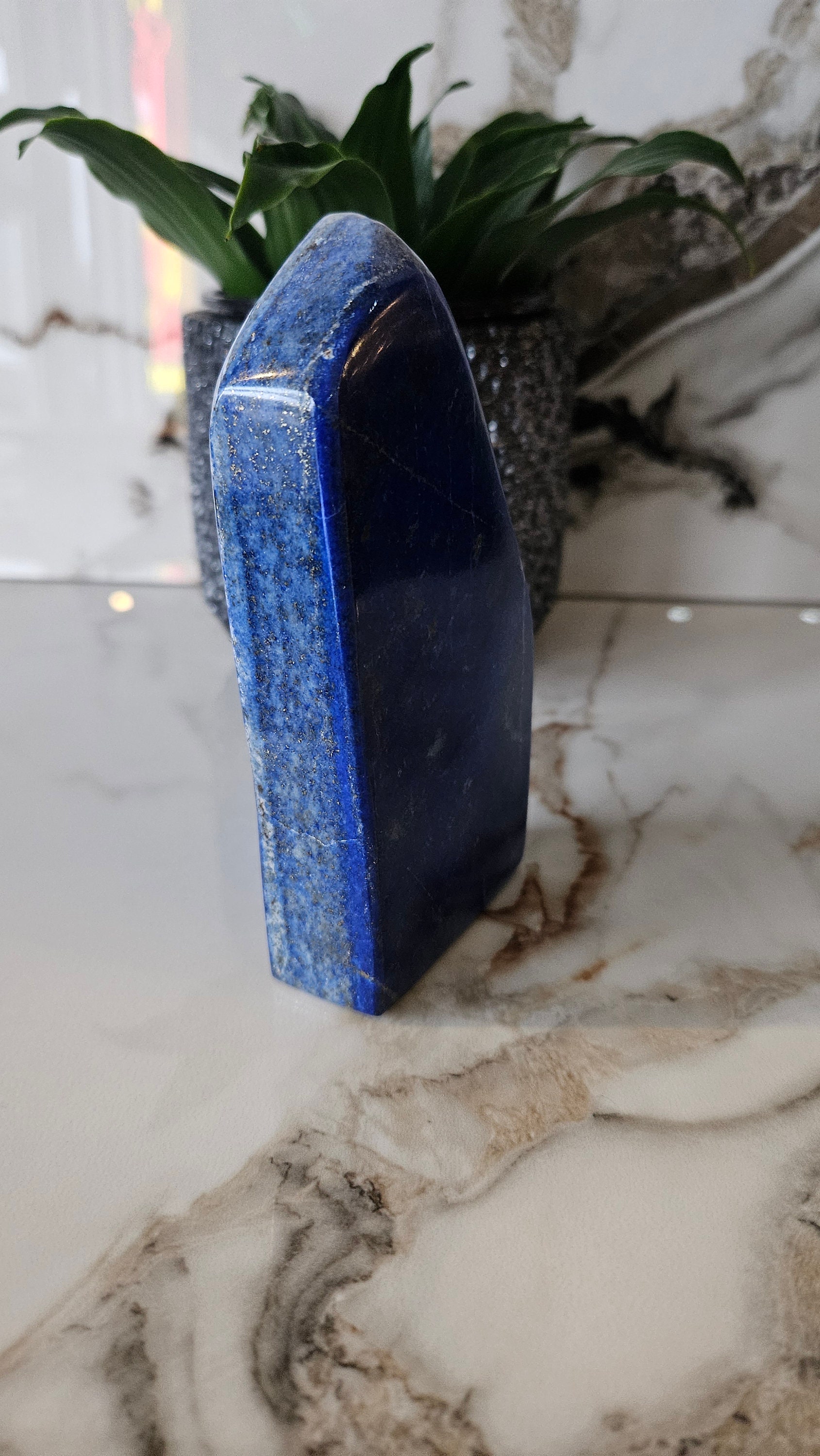 Authentic Lapis Lazuli Tumbled Stone With Free Form Shape, Polished ...
