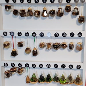 Wood and Epoxy Christmas Ornaments