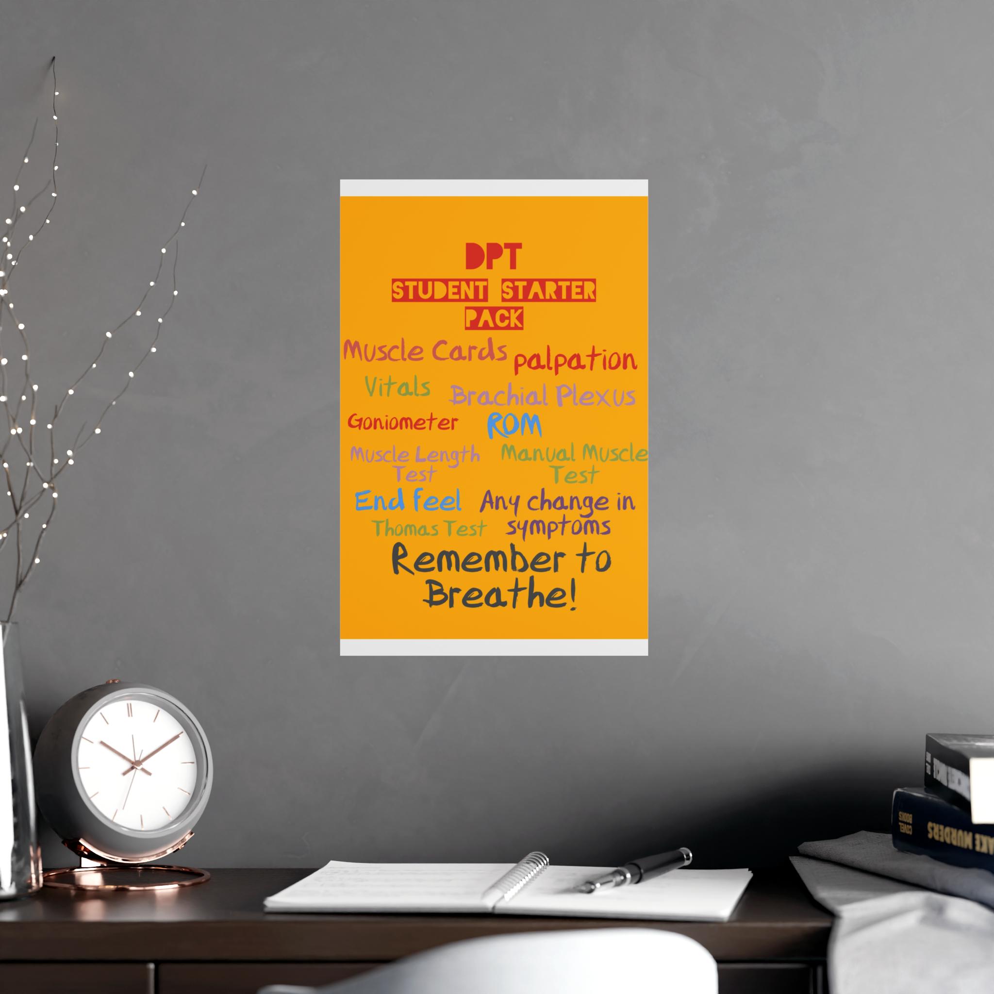 DPT Student Starter Pack Poster / Physical Therapy Sign / DPT Student ...