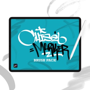 Chisel Marker brush pack for Procreate (Graffiti and Lettering)