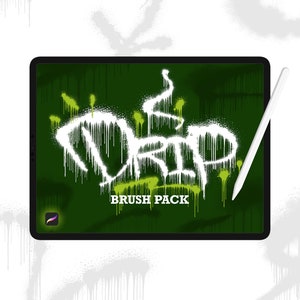 Drip graffiti brush pack fro Procreate