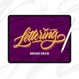 Lettering brush pack for Procreate