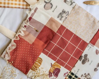 Autumn Harvest Handmade Patchwork Shoulder Bag Tote Bag
