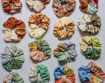 Großes buntes handgemachtes Patchwork Scrunchie // handgemachtes Haar Accessoire