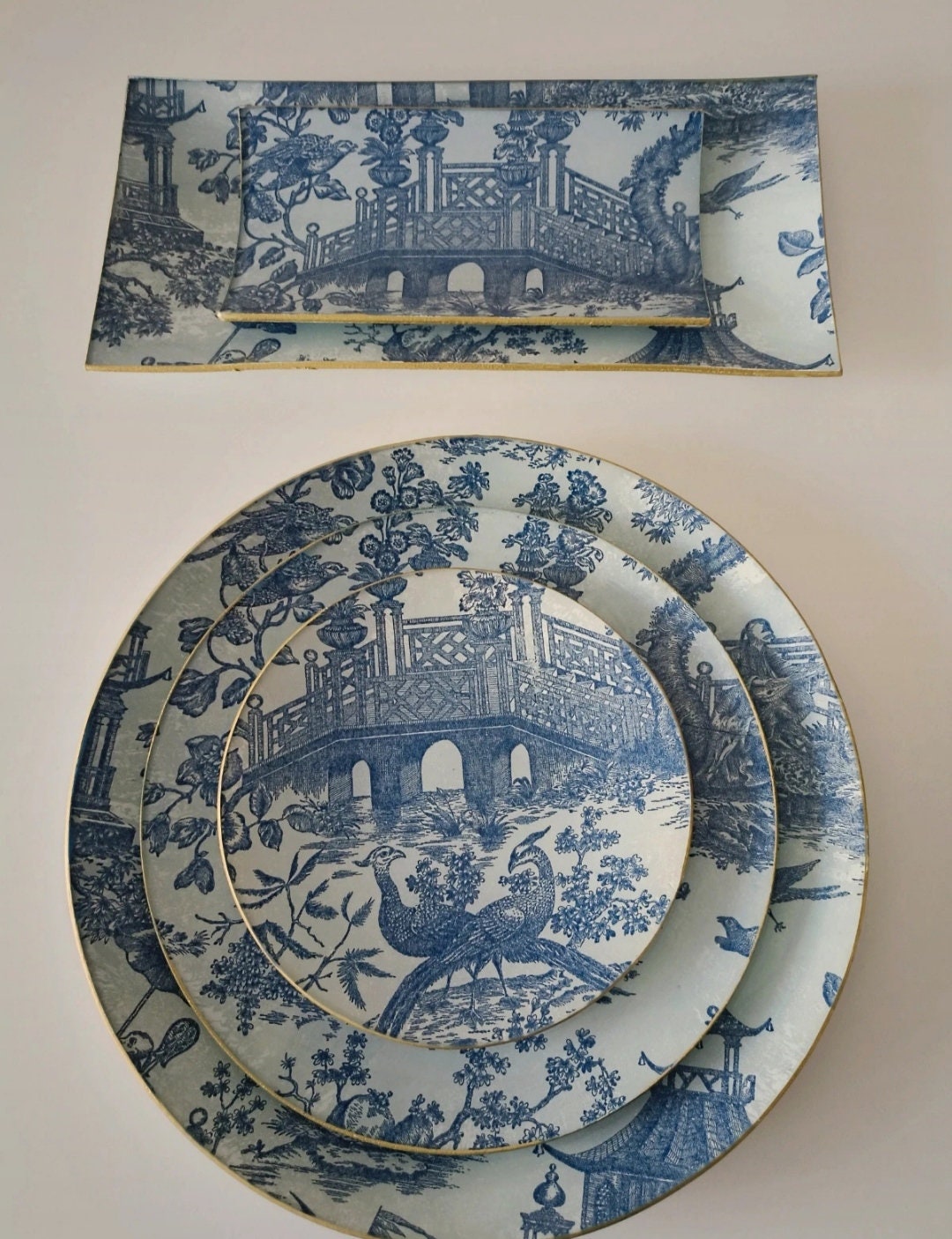 Decoupage Glass Plates Etsy