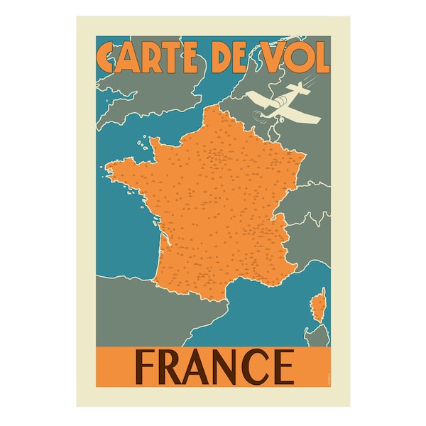 CARTE DE VOL avion à personnaliser