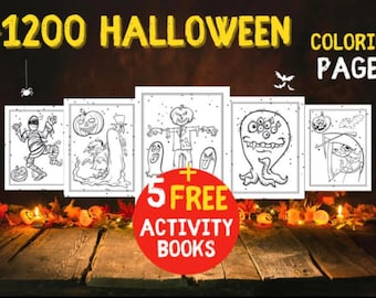 Halloween Coloring Book Pages | Halloween | Coloring Book | Digital Coloring Book