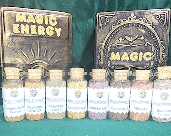 Witches Salt Set: Ritual Salts & Powders - White Magic Altar