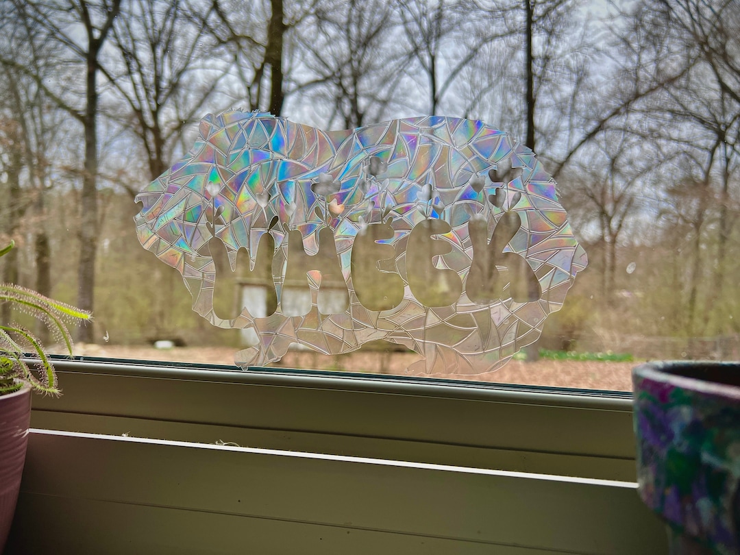 Guinea Pig Rainbow Suncatcher Floral/wheek Window Cling Decal Sticker