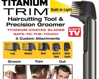 Micro Touch Titanium Trim, Lighted Hair Cutting Tool and Body Groomer
