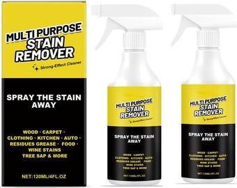 Multi-Purpose Stain Remover, A Powerful Cleaner，Quick Cleaning for Kitchens, Floors, Toilets, and Cars 2pk