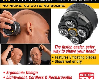 Microtouch Titanium 5-Blade Head Shaver