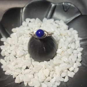 Lapis Lazuli ring - healing crystal - handmade