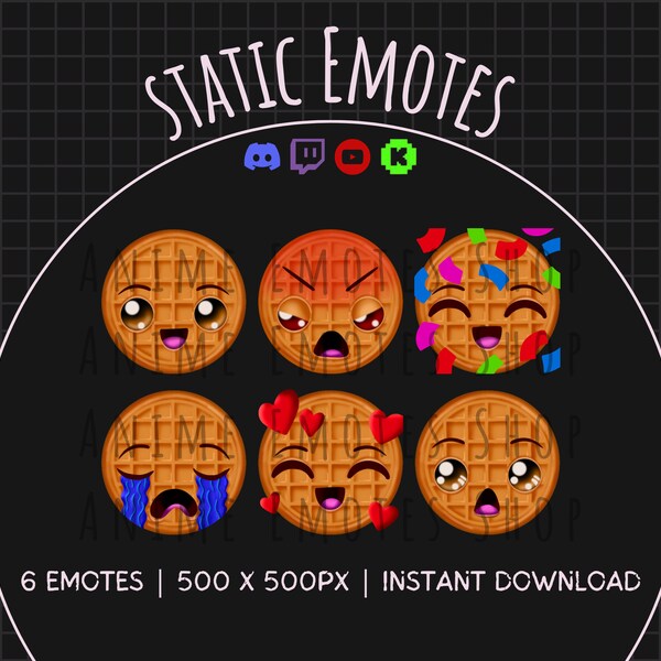 Waffle Emote Twitch Etsy