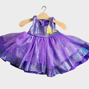 Dolls 30cm Purple Princess dress for Baby doll