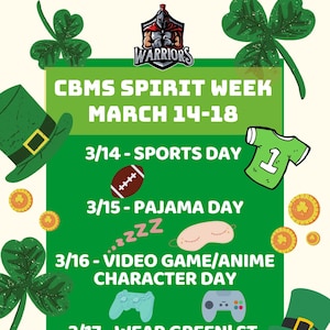 St. Patrick&#39;s Day/Week Spirit Week Flyer