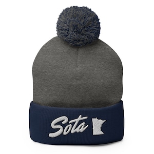 Sota Script Pom-Pom Minnesota Beanie