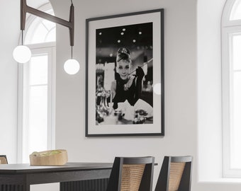 Audrey Hepburn Poster| Black And White| Audrey Hepburn Print| Audrey Hepburn| Movie Poster| Art Print| Decor| Wall Art| Digital Download
