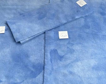 Hand dyed wool fabric - Forget Me Not Blue - Blue - rug hooking - appliqué - quilting - C890, C890A