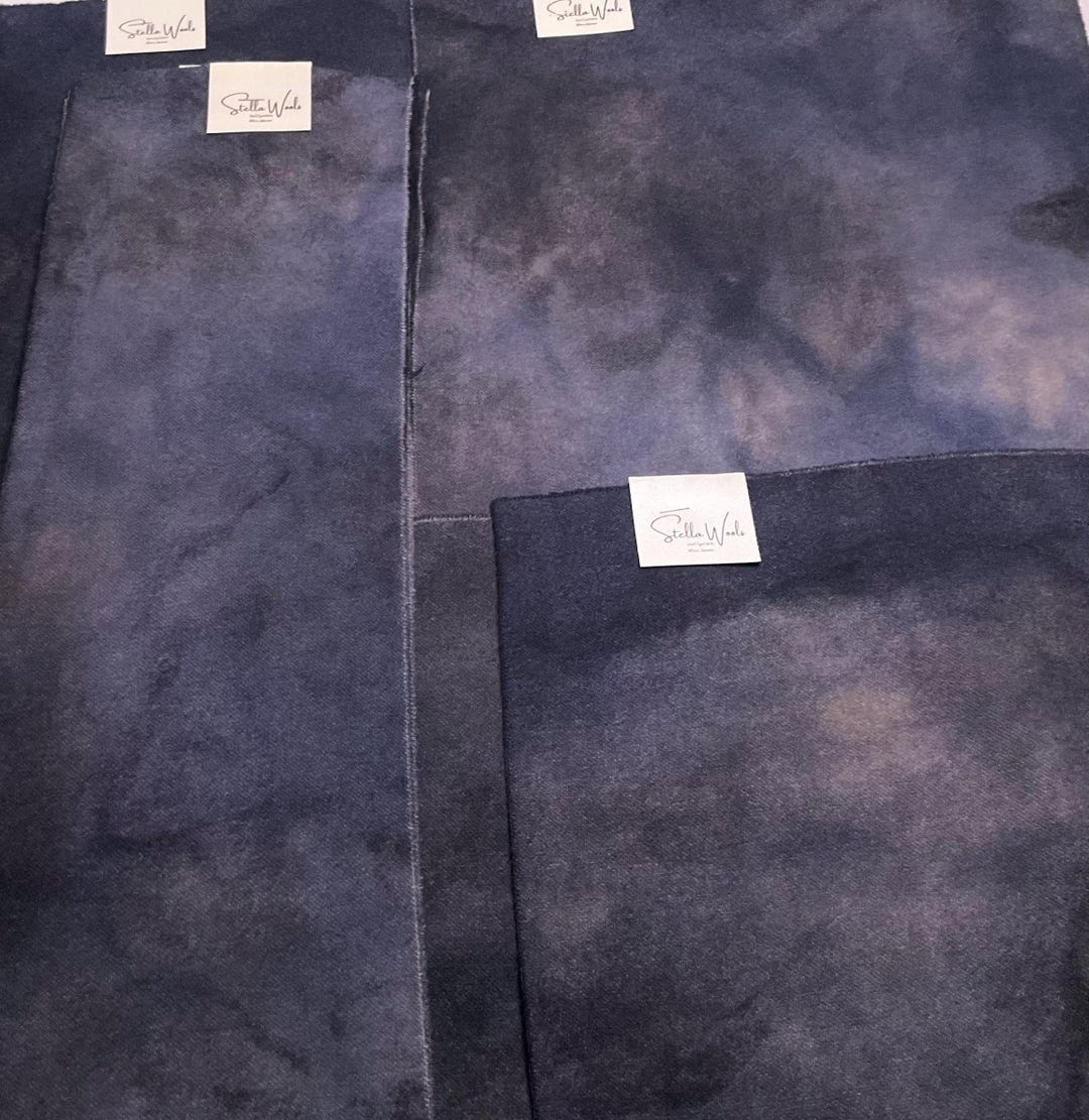 Awgi Hand Dyed Wool Fabric - Night Gray - Gray - Rug Hooking - Appliqué ...