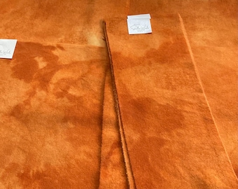 Hand dyed wool fabric - Spring Orange - Orange - rug hooking - applique - 916, 916A