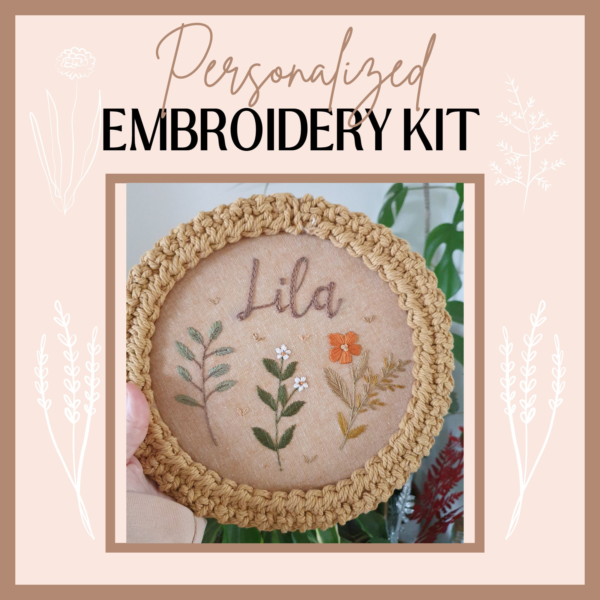 Embroidery Kit for Baby, Sewing Gift Set for Kids, Easy Craft Kit for  Beginners, DIY Nursery Wall Art, Baby Shower Craft Kit 
