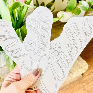 Estabilizador lavable para pegar y coser BORDADO PREIMPRESO / Enjuague con agua / Para suéteres de punto personalizados / Cárdigans para bebés y niños