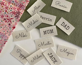 Textiletiketten Druck Tutorial: DIY Stoffanhänger personalisiert (PDF Download)