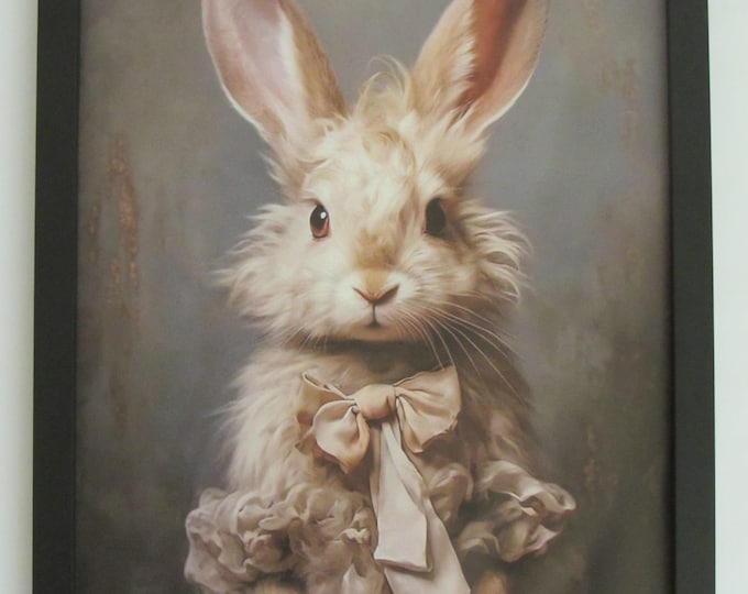 Easter bunny picture 43 x 33 cm in picture frame